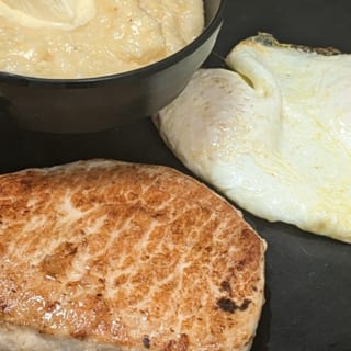 PORK RIBEYE & EGGS